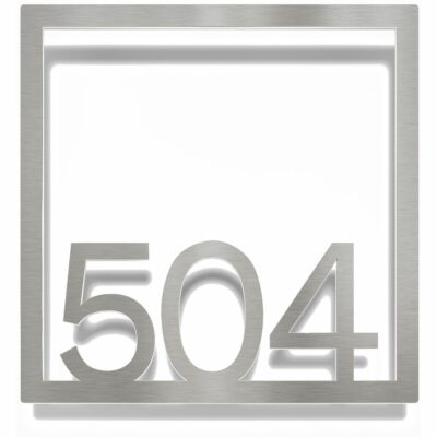 Edelstahl Zimmernummer / Design Z-04-XXX-E<span> - </span>504