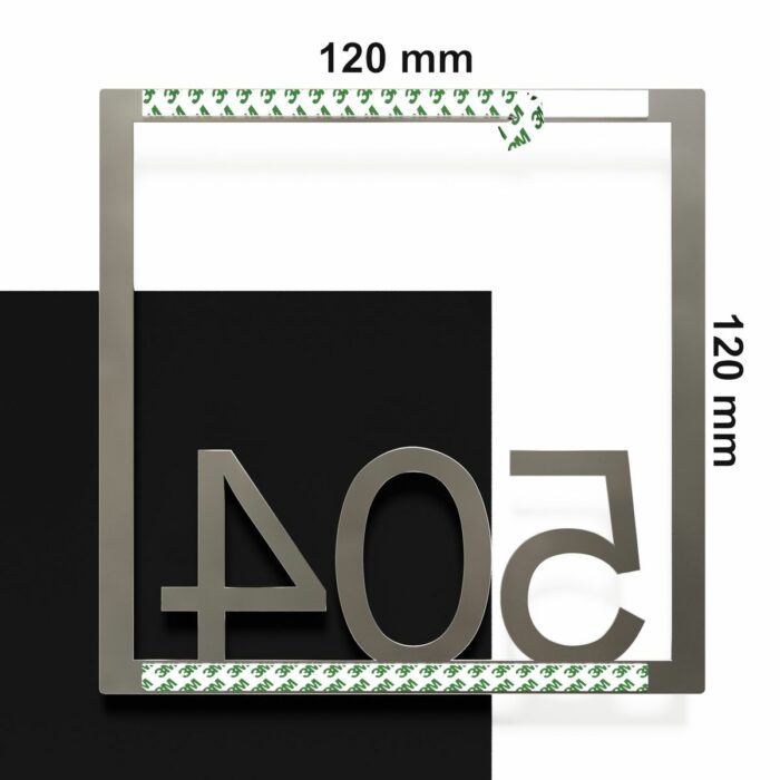 Edelstahl Zimmernummer / Design Z-04-XXX-E<span> - </span>504 - Image 4