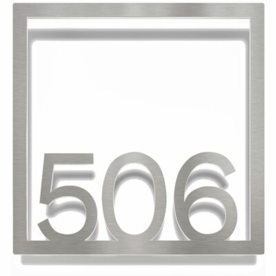 Edelstahl Zimmernummer / Design Z-04-XXX-E<span> - </span>506