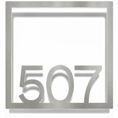 Edelstahl Zimmernummer / Design Z-04-XXX-E<span> - </span>507