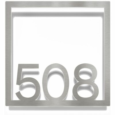 Edelstahl Zimmernummer / Design Z-04-XXX-E<span> - </span>508