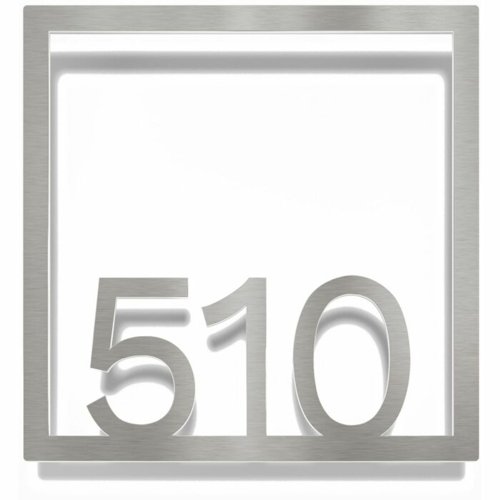 Edelstahl Zimmernummer / Design Z-04-XXX-E<span> - </span>510