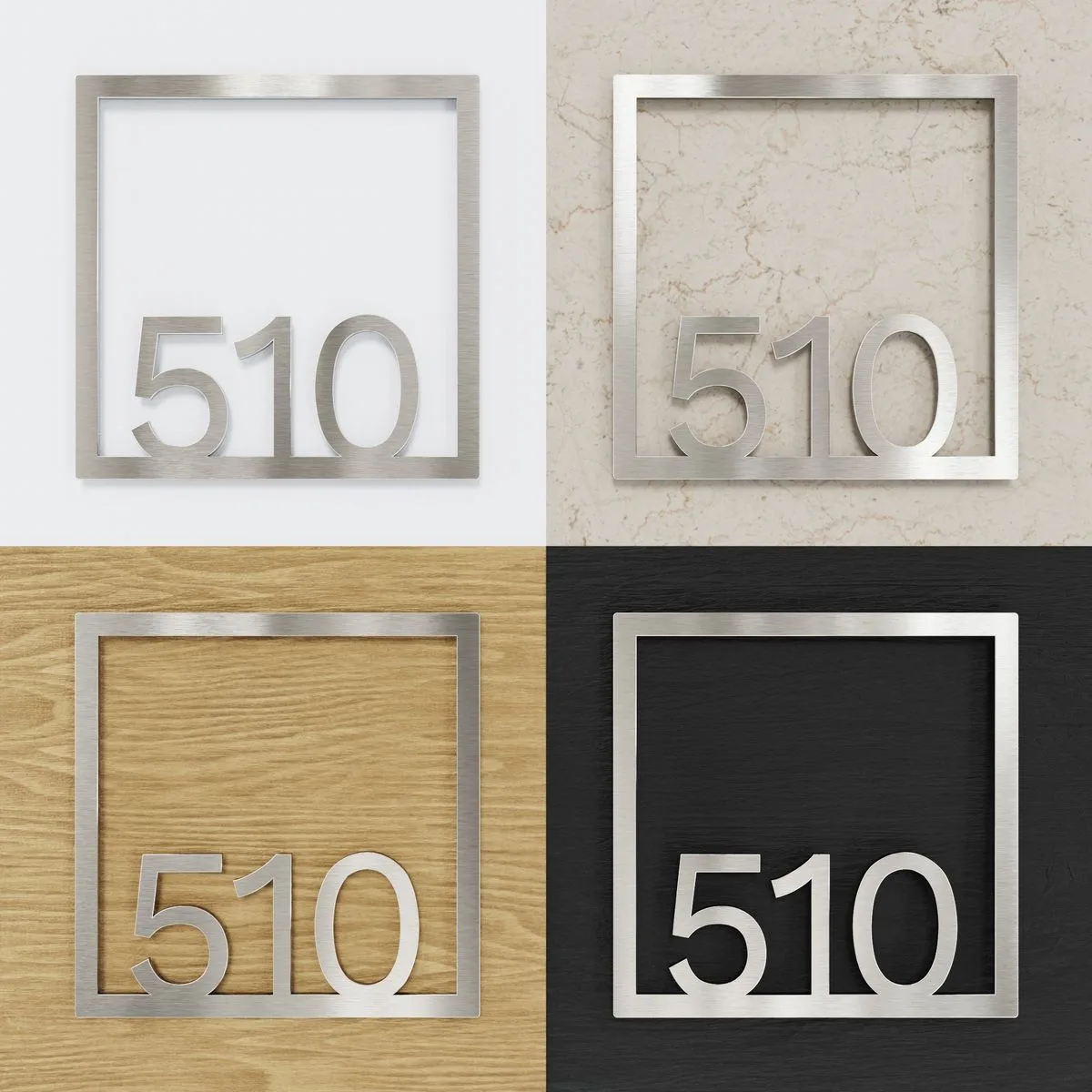 Edelstahl Zimmernummer / Design Z-04-XXX-E<span> - </span>510 – Bild 2