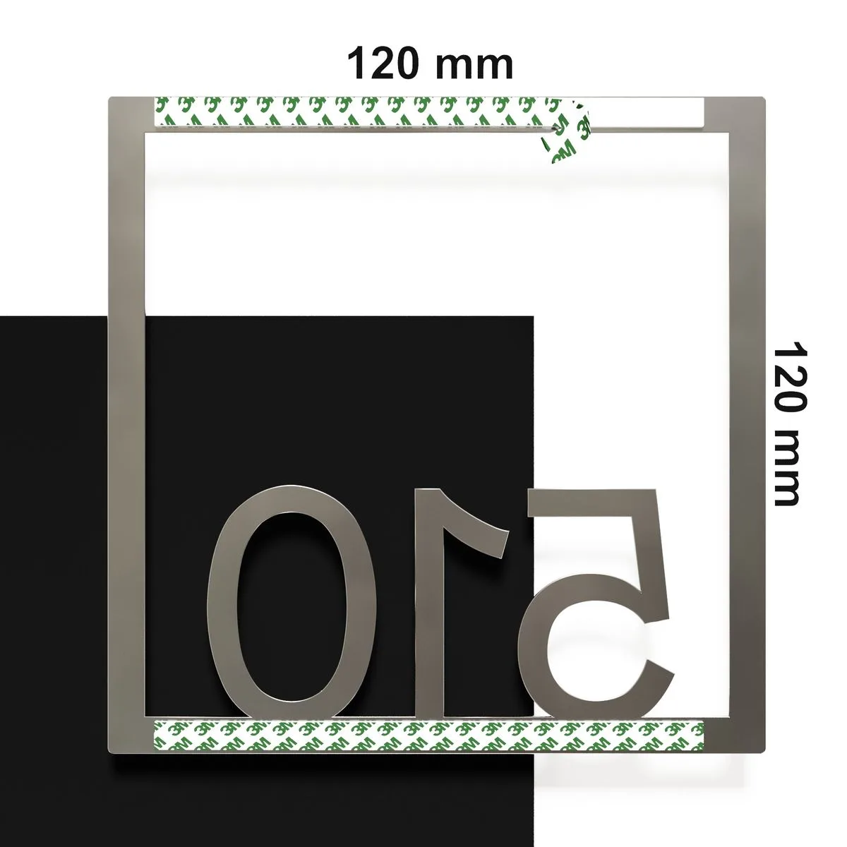 Edelstahl Zimmernummer / Design Z-04-XXX-E<span> - </span>510 – Bild 4