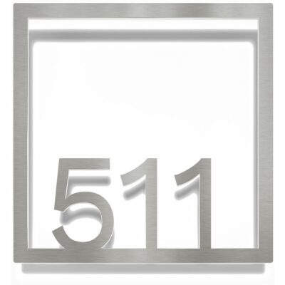 Edelstahl Zimmernummer / Design Z-04-XXX-E<span> - </span>511