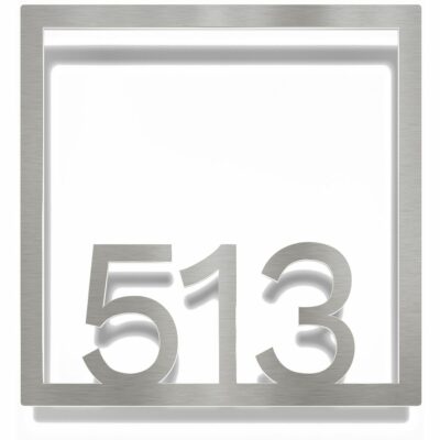 Edelstahl Zimmernummer / Design Z-04-XXX-E<span> - </span>513