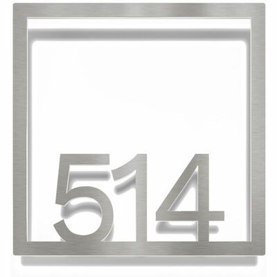 Edelstahl Zimmernummer / Design Z-04-XXX-E<span> - </span>514