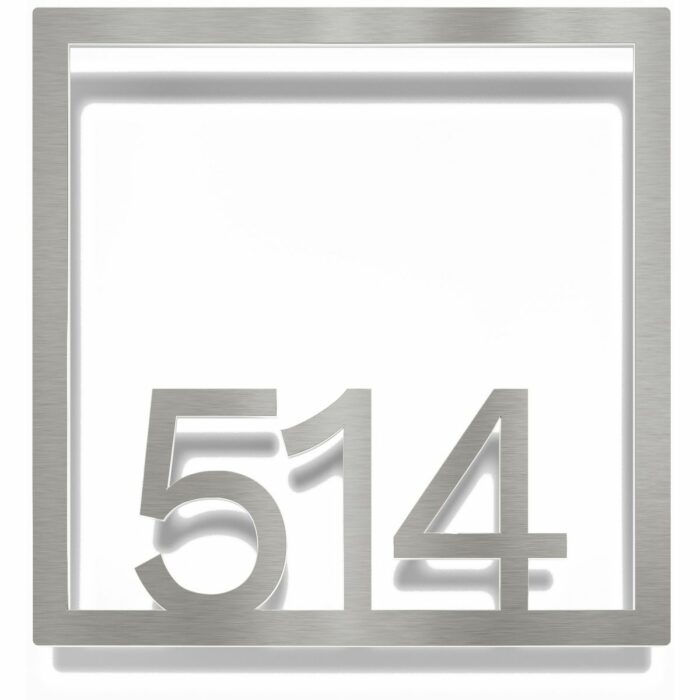 Edelstahl Zimmernummer / Design Z-04-XXX-E<span> - </span>514