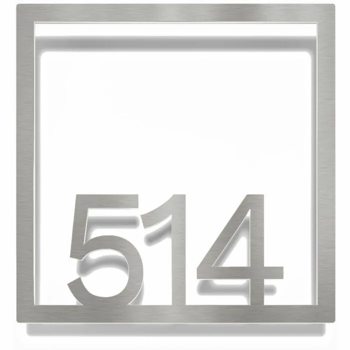 Edelstahl Zimmernummer / Design Z-04-XXX-E<span> - </span>514