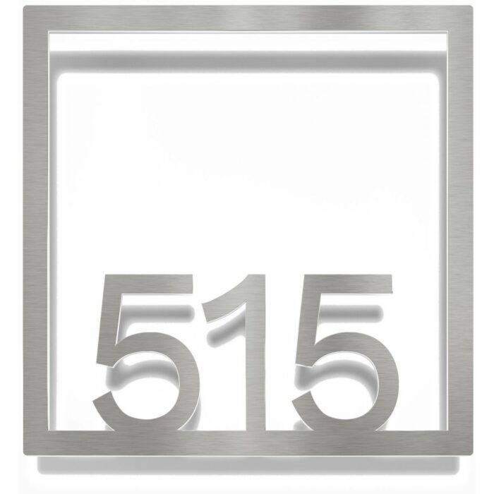 Edelstahl Zimmernummer / Design Z-04-XXX-E<span> - </span>515