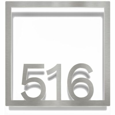 Edelstahl Zimmernummer / Design Z-04-XXX-E<span> - </span>516