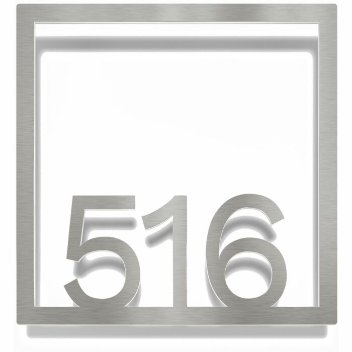 Edelstahl Zimmernummer / Design Z-04-XXX-E<span> - </span>516