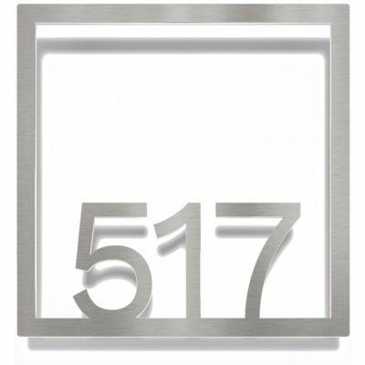 Edelstahl Zimmernummer / Design Z-04-XXX-E<span> - </span>517
