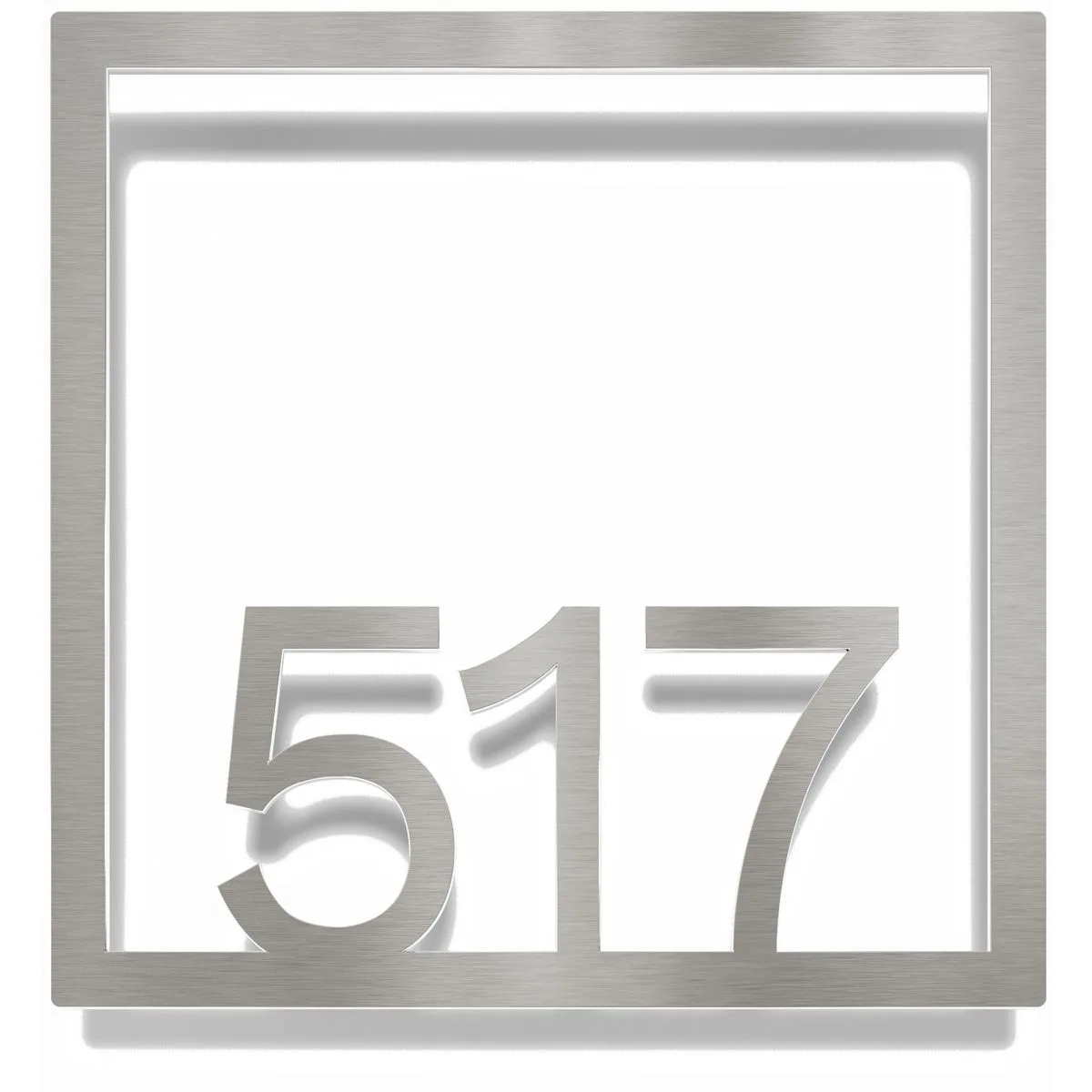 Edelstahl Zimmernummer / Design Z-04-XXX-E<span> - </span>517