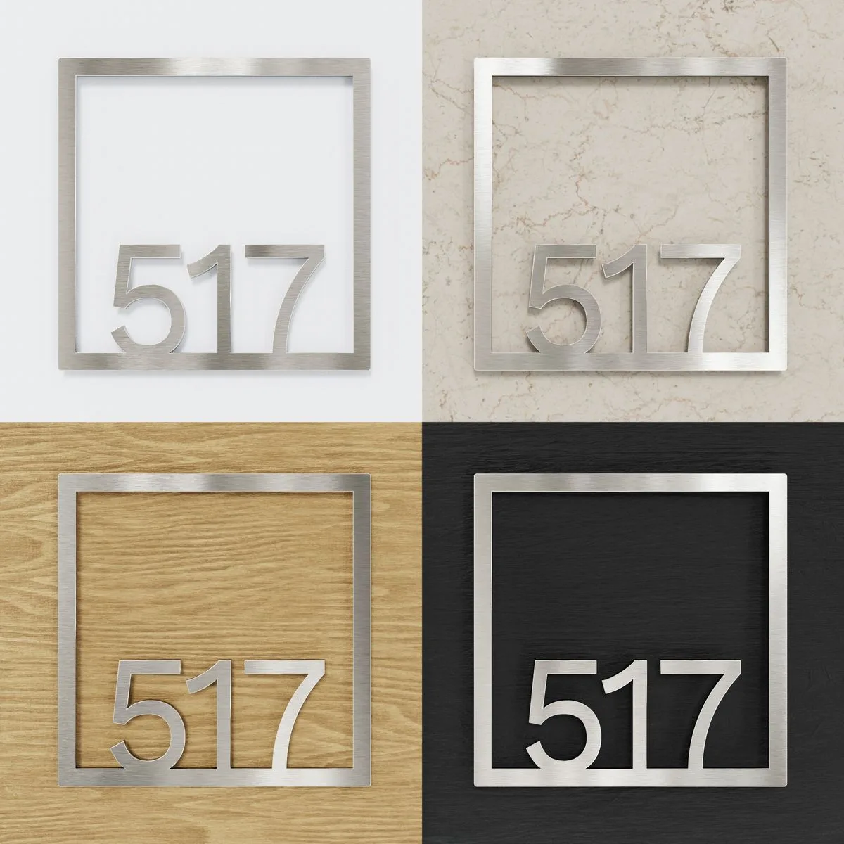 Edelstahl Zimmernummer / Design Z-04-XXX-E<span> - </span>517 - Image 2