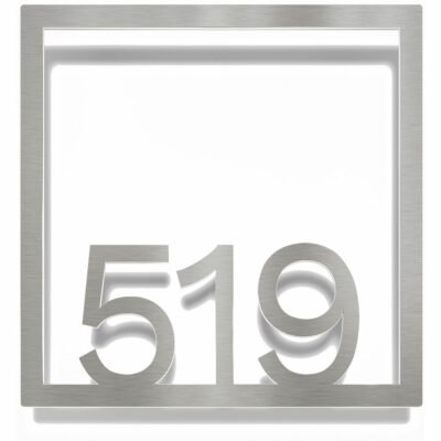 Edelstahl Zimmernummer / Design Z-04-XXX-E<span> - </span>519
