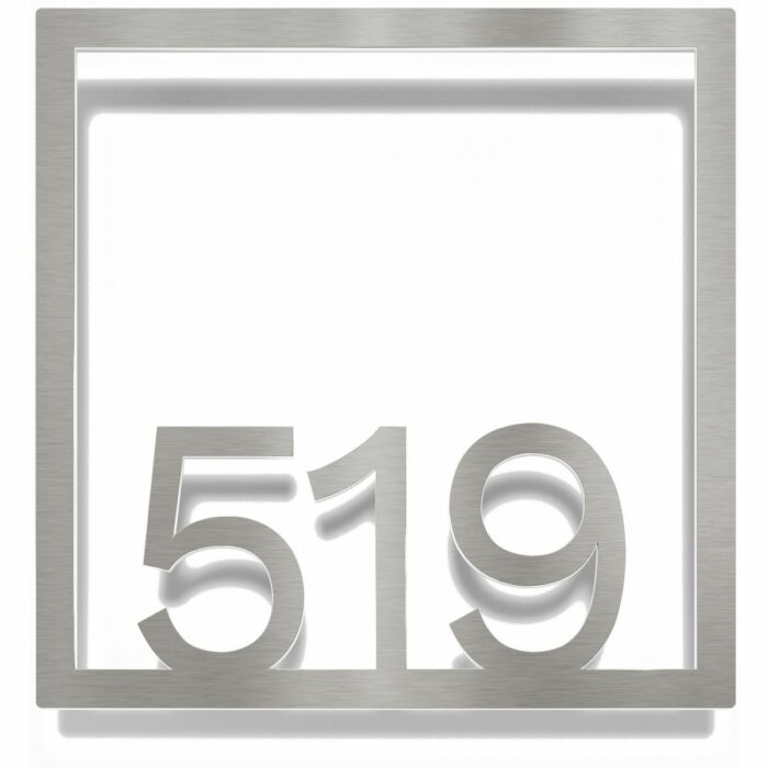 Edelstahl Zimmernummer / Design Z-04-XXX-E<span> - </span>519