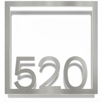 Edelstahl Zimmernummer / Design Z-04-XXX-E<span> - </span>520