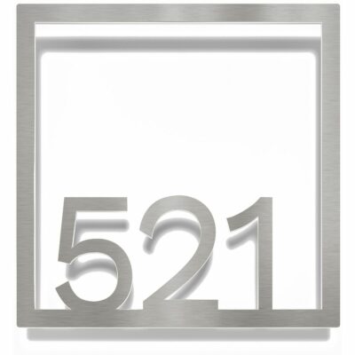 Edelstahl Zimmernummer / Design Z-04-XXX-E<span> - </span>521