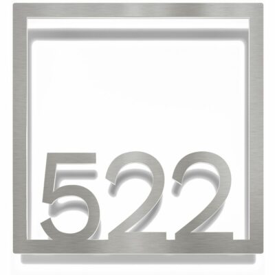Edelstahl Zimmernummer / Design Z-04-XXX-E<span> - </span>522