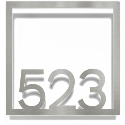 Edelstahl Zimmernummer / Design Z-04-XXX-E<span> - </span>523