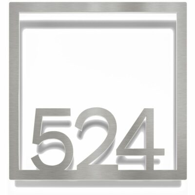 Edelstahl Zimmernummer / Design Z-04-XXX-E<span> - </span>524