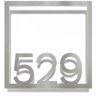 Edelstahl Zimmernummer / Design Z-04-XXX-E<span> - </span>529