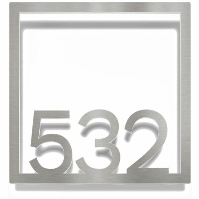 Edelstahl Zimmernummer / Design Z-04-XXX-E<span> - </span>532