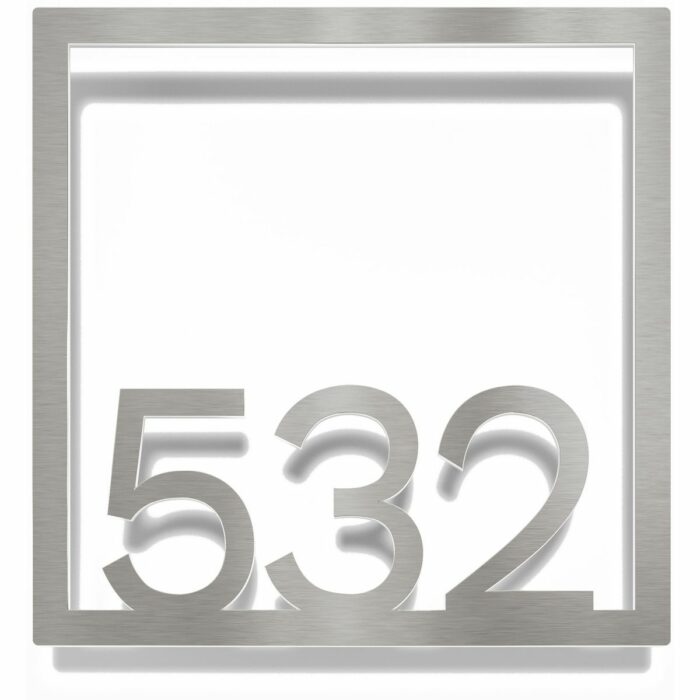 Edelstahl Zimmernummer / Design Z-04-XXX-E<span> - </span>532