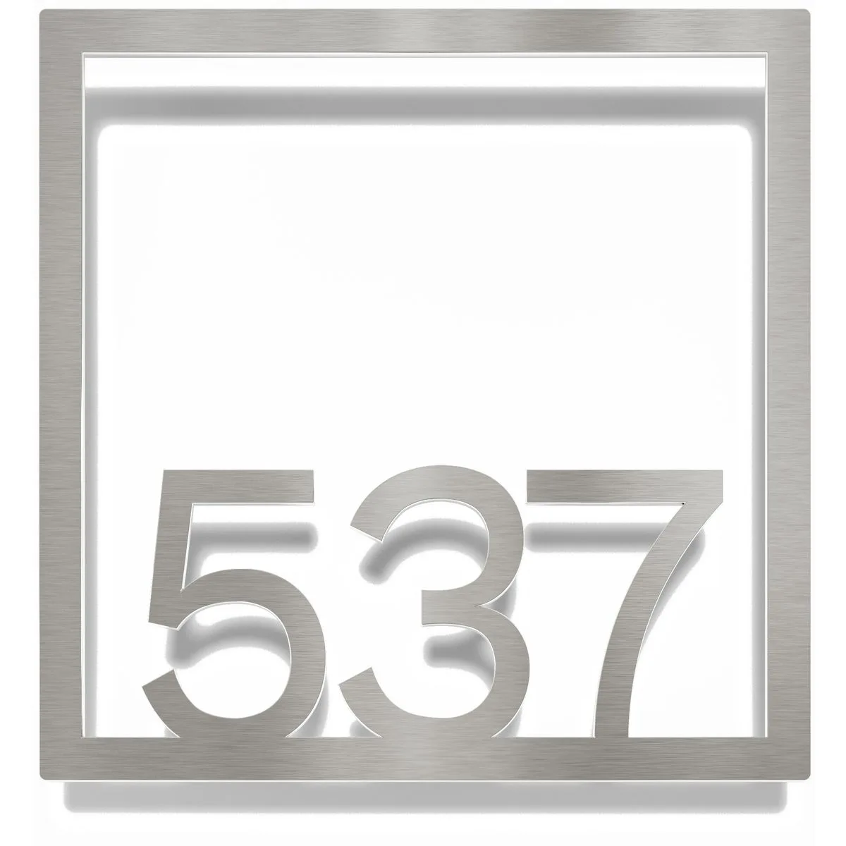 Edelstahl Zimmernummer / Design Z-04-XXX-E<span> - </span>537