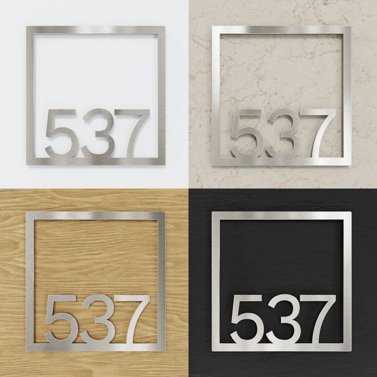 Edelstahl Zimmernummer / Design Z-04-XXX-E<span> - </span>537 – Bild 2