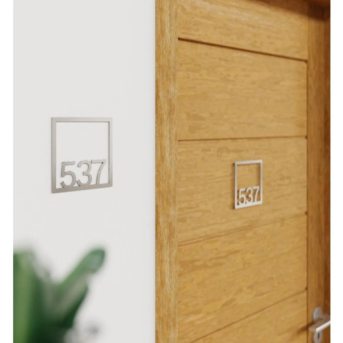 Edelstahl Zimmernummer / Design Z-04-XXX-E<span> - </span>537 – Bild 3