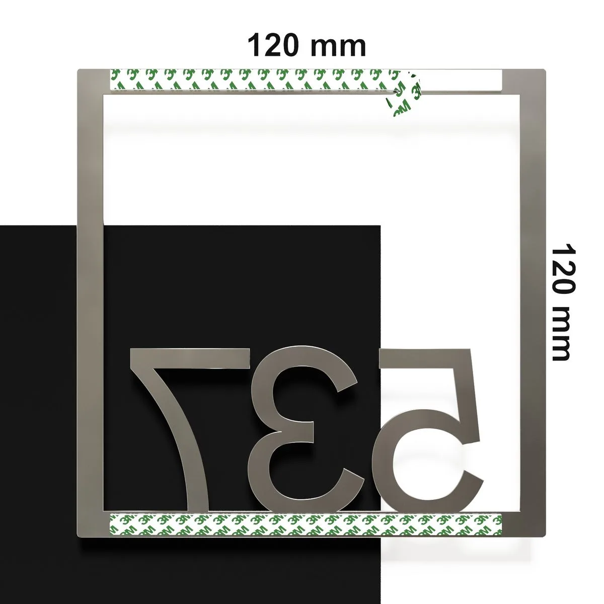 Edelstahl Zimmernummer / Design Z-04-XXX-E<span> - </span>537 – Bild 4