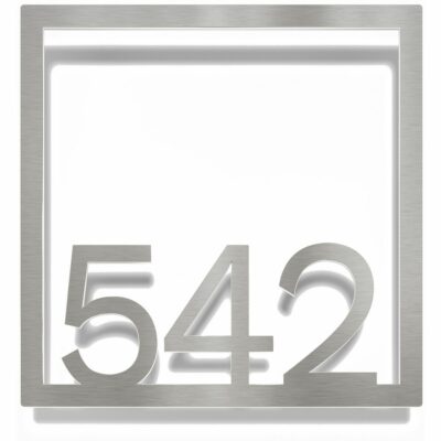 Edelstahl Zimmernummer / Design Z-04-XXX-E<span> - </span>542