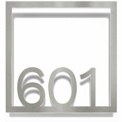 Edelstahl Zimmernummer / Design Z-04-XXX-E<span> - </span>601