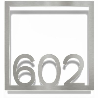 Edelstahl Zimmernummer / Design Z-04-XXX-E<span> - </span>602