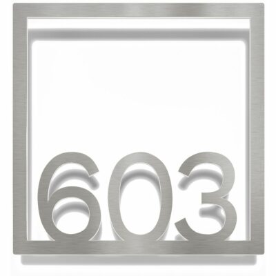 Edelstahl Zimmernummer / Design Z-04-XXX-E<span> - </span>603