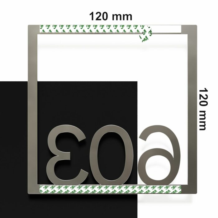 Edelstahl Zimmernummer / Design Z-04-XXX-E<span> - </span>603 - Image 4