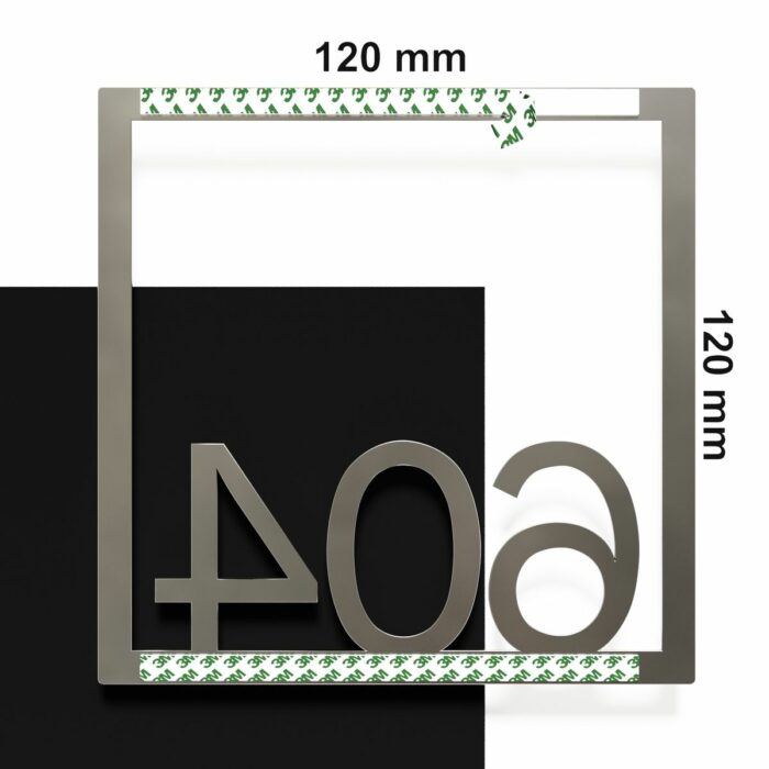Edelstahl Zimmernummer / Design Z-04-XXX-E<span> - </span>604 - Image 4