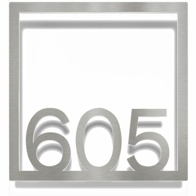Edelstahl Zimmernummer / Design Z-04-XXX-E<span> - </span>605