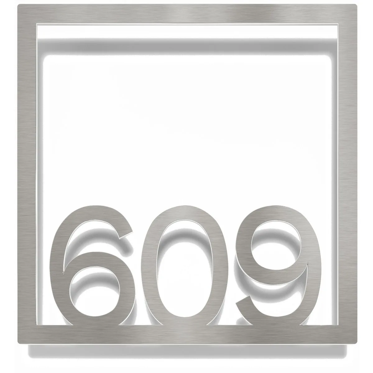 Edelstahl Zimmernummer / Design Z-04-XXX-E<span> - </span>609