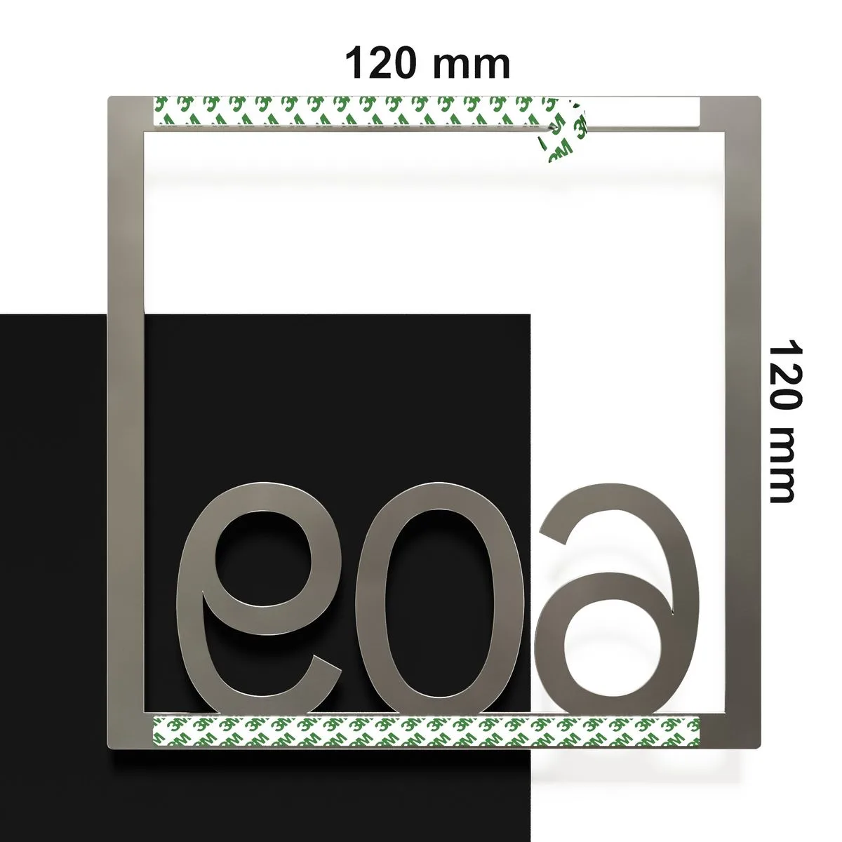 Edelstahl Zimmernummer / Design Z-04-XXX-E<span> - </span>609 – Bild 4