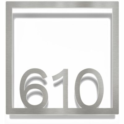 Edelstahl Zimmernummer / Design Z-04-XXX-E<span> - </span>610