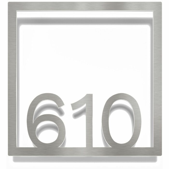 Edelstahl Zimmernummer / Design Z-04-XXX-E<span> - </span>610