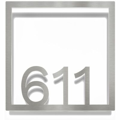 Edelstahl Zimmernummer / Design Z-04-XXX-E<span> - </span>611