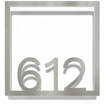 Edelstahl Zimmernummer / Design Z-04-XXX-E<span> - </span>612