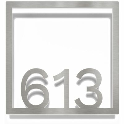 Edelstahl Zimmernummer / Design Z-04-XXX-E<span> - </span>613
