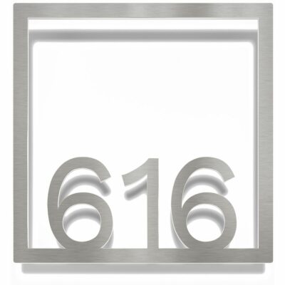 Edelstahl Zimmernummer / Design Z-04-XXX-E<span> - </span>616