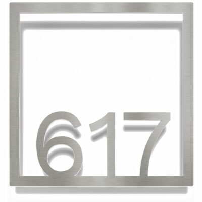 Edelstahl Zimmernummer / Design Z-04-XXX-E<span> - </span>617