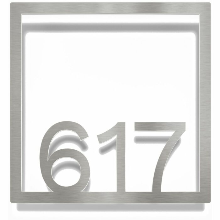 Edelstahl Zimmernummer / Design Z-04-XXX-E<span> - </span>617